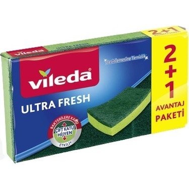 VİLEDA ULTRA FRESH SÜNGER 2+1 DÜZ*12