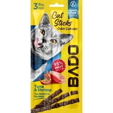 BADO 15 GR KEDİ ÖDÜL ÇUBUĞU TON KARİDESLİ*24