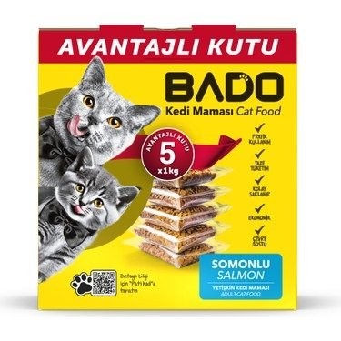 BADO 1 KG 5 Lİ AVANT.KUTU YETİŞ.KEDİ SOMONLU*1