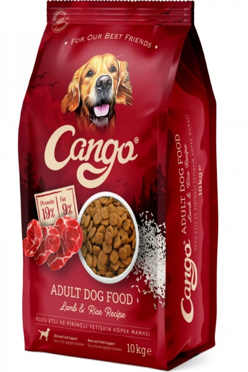 CANGO 10 KG YETİŞKİN KÖPEK MAMASI KUZU ETLİ PİR.*1
