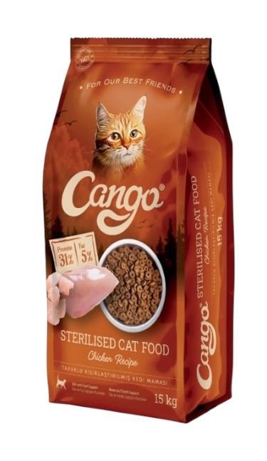 CANGO 15 KG KISIR.KEDİ MAMASI TAVUK ETLİ*1
