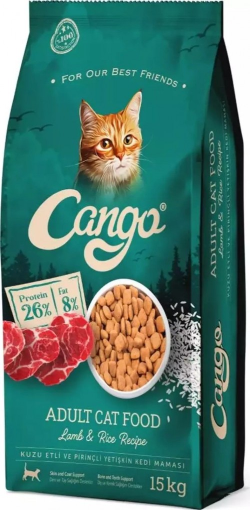 CANGO 15 KG YETİŞKİN KEDİ MAMASI KUZU ETLİ*1