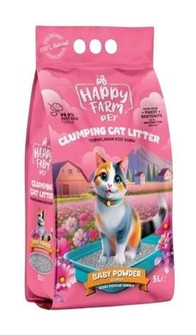 HAPPY FARM KEDİ KUMU 5 LT PUDRA*1