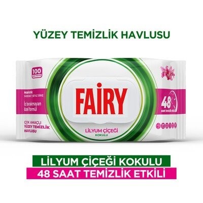 FAİRY 100 LÜ YÜZEY HAVLU LİLYUM ÇİÇEĞİ*12