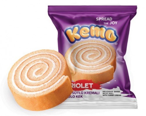 KEMO RIOLET SÜTLÜ KREMALI RULO KEK 45 GR*24