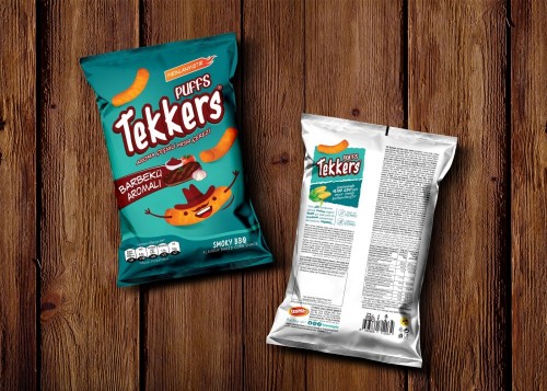 TEKKERS PUFFS BBQ FLAVORED CHIPS 20 GR*60