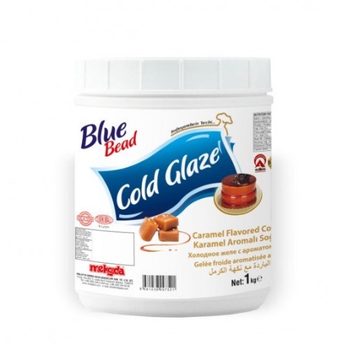 BLUE BEAD 1 KG Glittery COLD JELLY CARAMEL FLAVORED *12