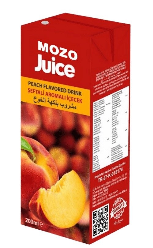 MOZO JUİCE 200 ML MEYVE SUYU ŞEFTALİ*27