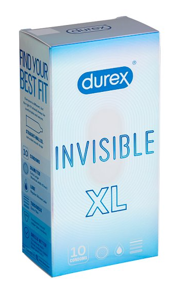 DUREX PREZERVATİF 10 LU INVİSİBLE XL*12