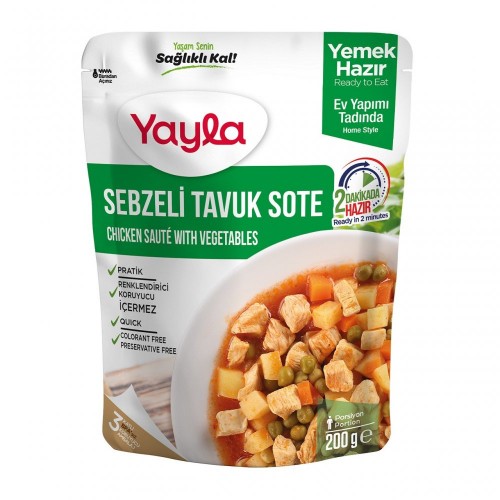 YAYLA 200 GR VEGETABLE CHICKEN SUTTE*12