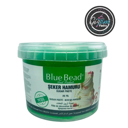 BLUE BEAD 1 KG YEŞİL ŞEKER HAMURU*12