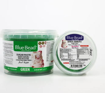 BLUE BEAD 200 GR DARK GREEN SUGAR DOUGH*48