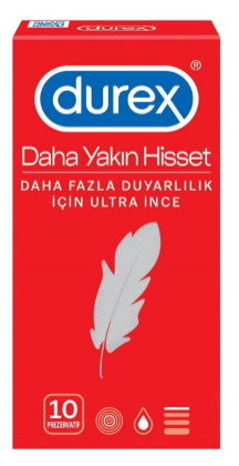 DUREX PREZERVATİF 10 LU DAHA YAKIN HİSSET*12