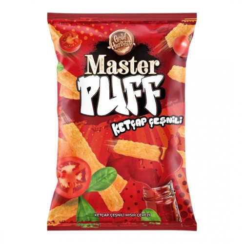 MASTER PUFF KETÇAP ÇEŞ.MISIR ÇEREZİ 90 GR*16