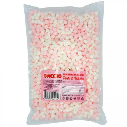 SWEETO 1 KG GUIMAUVES MİNİ ROSE & BLANC*6