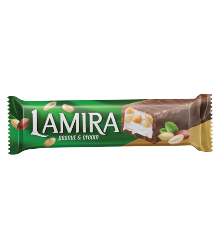 LAMİRA 20 GR BAR CHIC. GREEN WITH PEANUTS & CREAM*24