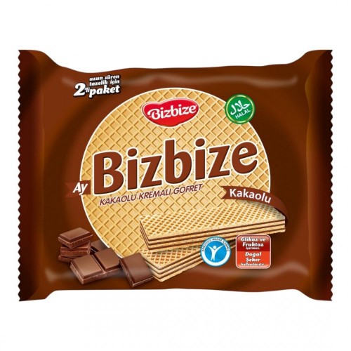 BİZBİZE 340 GR GOFRET KAKAOLU*12