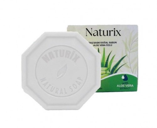 NATURİX 125 GR TAŞ BASKI SABUN ALOE VERA*24