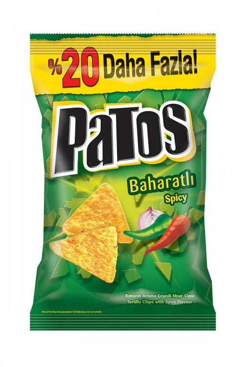 PATOS SPICY CHIPS %20 PARTY 167GR*15