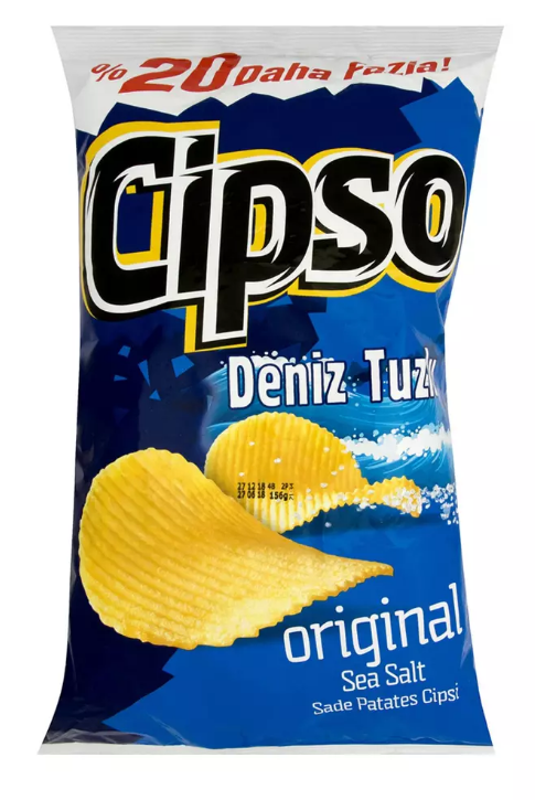 CİPSO TIRTIKLI ORİGİNAL DENİZ TUZLU %20 PARTY 150GR*15