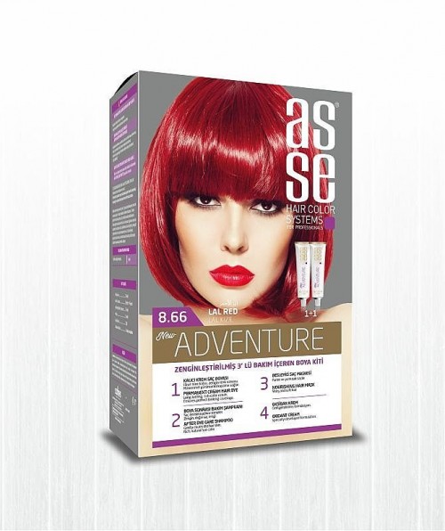 ASSE HAIR DYE SET 50+50ML LAL KIZIL 8.66*24