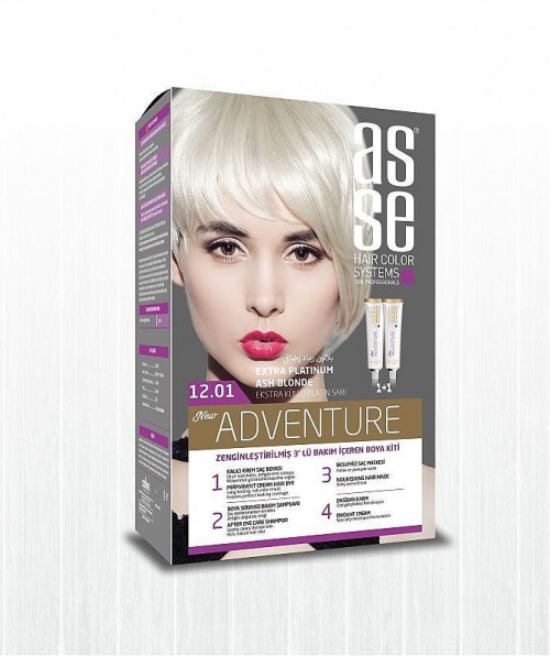 ASSE HAIR DYE SET 50+50ML EXTRA ASH PLATIN 12.01*24