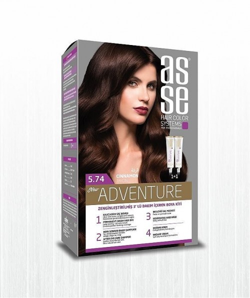 ASSE HAIR DYE SET 50+50ML Cinnamon 5.74*24