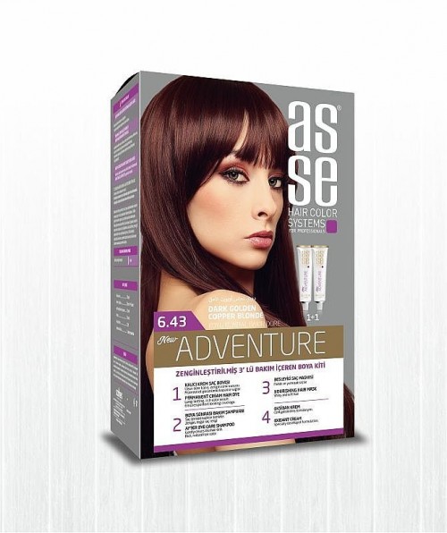 ASSE HAIR DYE SET 50+50ML DARK AUMBRONIC COPPER GOLDEN 6.43*24