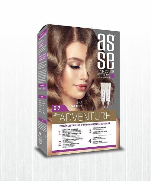 ASSE HAIR DYE SET 50+50ML CARAMEL 8.7*24