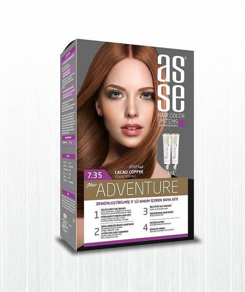 ASSE HAIR DYE SET 50+50ML COCOA BROWN 7.35*24