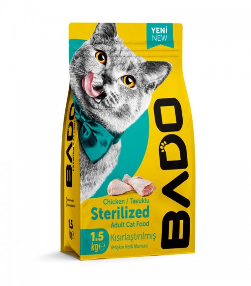 BADO 1500 GR YETİŞKİN KEDİ MAMASI KIS.TAV.ETLİ*10