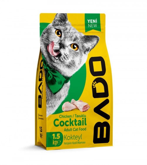 BADO 1500 GR YETİŞKİN KEDİ MAMASI KOKTEYL*10