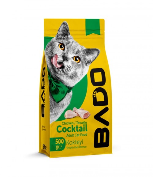 BADO 500 GR YETİŞKİN KEDİ MAMASI KOKTEYL*12