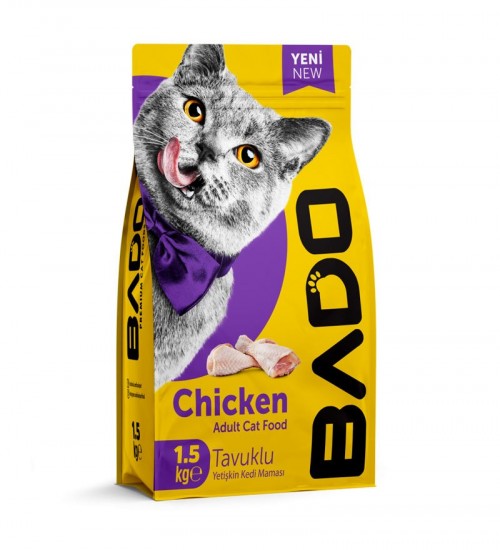 BADO 1500 GR YETİŞKİN KEDİ MAMASI TAVUK ETLİ*10