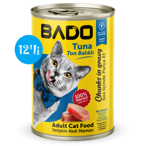 BADO 400 GR YETİŞKİN YAŞ KEDİ MAMASI TON BALIK*12