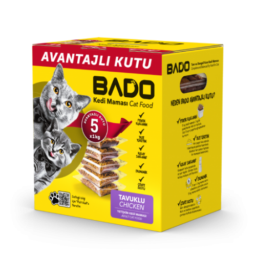 BADO 1 KG 5 Lİ AVANT.KUTU YETİŞ.KEDİ TAVUKLU*1