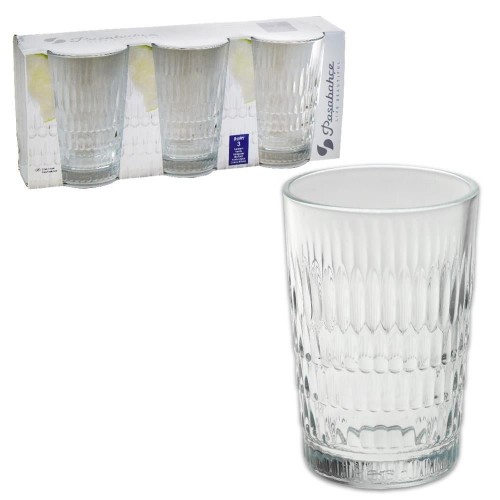 (520345)PAŞA BAHÇE RAIN SOFT DRINK GLASS 3 PCS*8