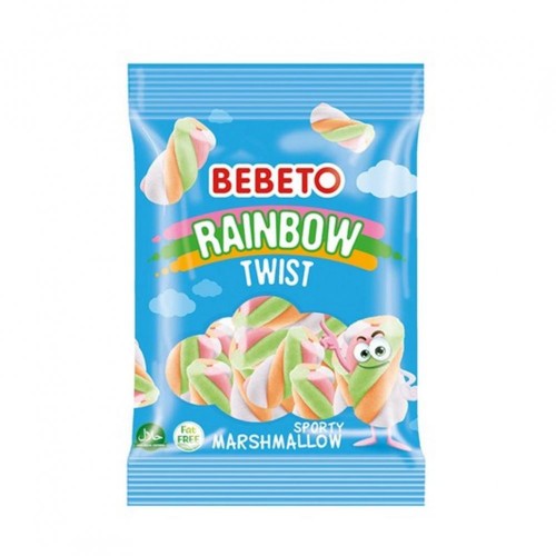 BEBETO 70 GR RAİNBOW TWIST MARSHMALLOW*12