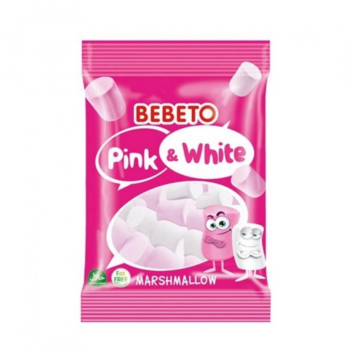 BEBETO 70 GR PİNK & WHİTE MARSHMALLOW*12