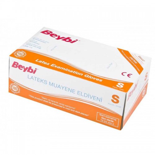 BEYBI LATEX EXAMİNATİON GLOVES (S)*1