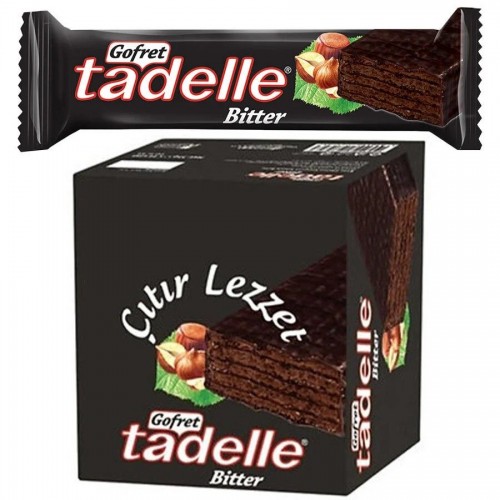 TADELLE 28 GR BİTTER ÇİKOLATALI GOFRET*28