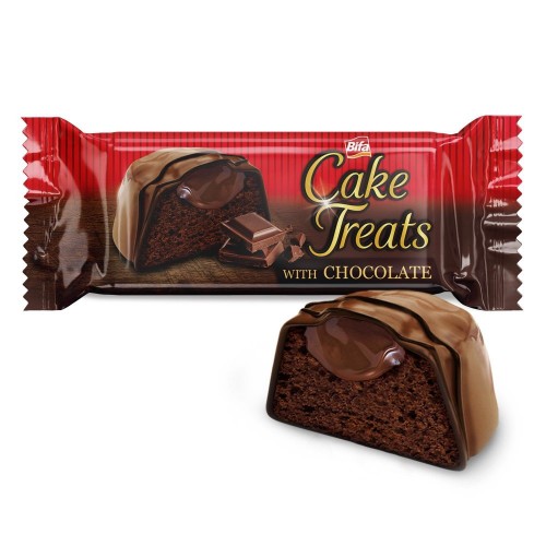 BIFA CAKE TREATS 35 GR CHOCOLATE COATED COCOA CAKE*24 (4200)