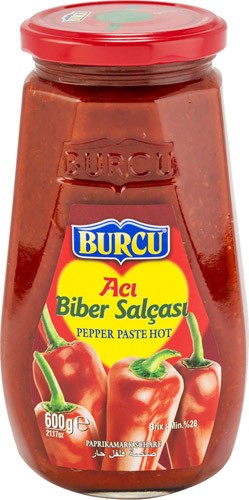 BURCU BİBER SALÇASI 600 GR CAM ACI*12