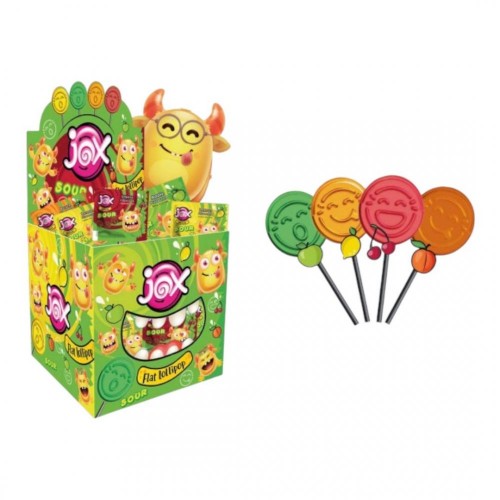DK.JOX FLAT 6,2 GR EKŞİLİ YASSI LOLİPOP ŞEKER*150
