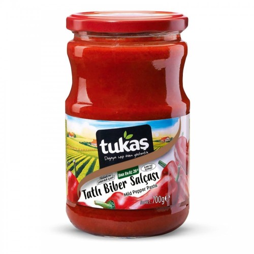 TUKAŞ 700 GR BİBER SALÇASI CAM TATLI*12