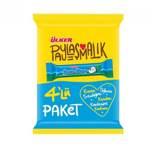 ÜLKER (272-05) COCOSTAR 4 COCONUT BARS 100GR*24