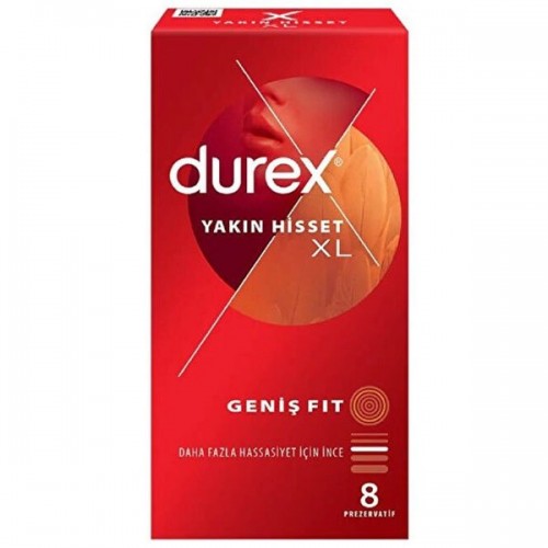 DUREX PREZERVATİF 8 Lİ YAKIN HİSSET XL *12
