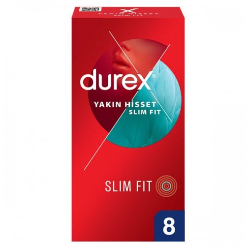DUREX PREZERVATİF 8 Lİ YAKIN HİSSET SLİM FİT *12
