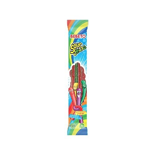 BEBETO 30 GR SOUR STICKS MIXED SUGAR*24