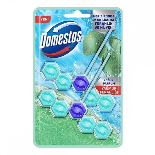 DOMESTOS WC BLOK 100 GR 2 Lİ YAĞMUR FERAHLIĞI*7